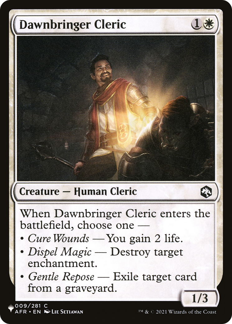 Dawnbringer Cleric [The List] | Mindsight Gaming