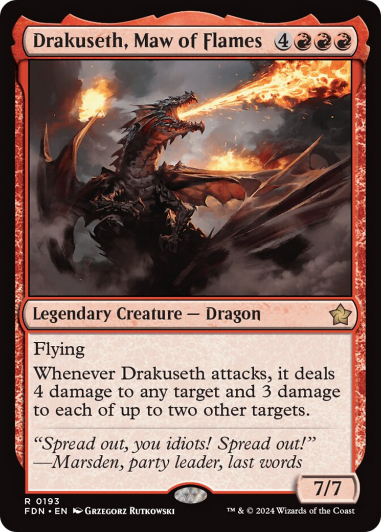 Drakuseth, Maw of Flames [Foundations] | Mindsight Gaming