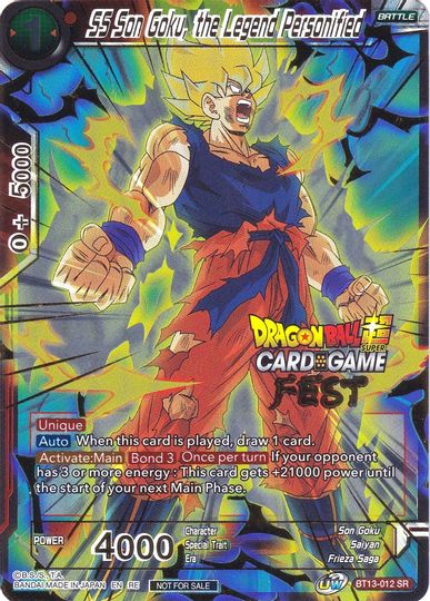 SS Son Goku, the Legend Personified (Card Game Fest 2022) (BT13-012) [Tournament Promotion Cards] | Mindsight Gaming