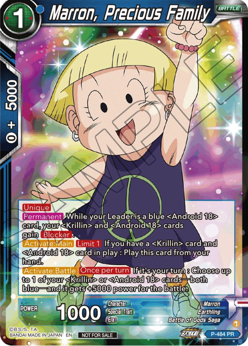 Marron, Precious Family (Zenkai Series Tournament Pack Vol.3) (P-484) [Tournament Promotion Cards] | Mindsight Gaming