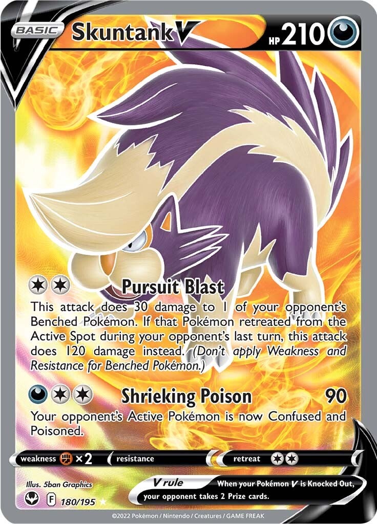 Skuntank V (180/195) [Sword & Shield: Silver Tempest] | Mindsight Gaming