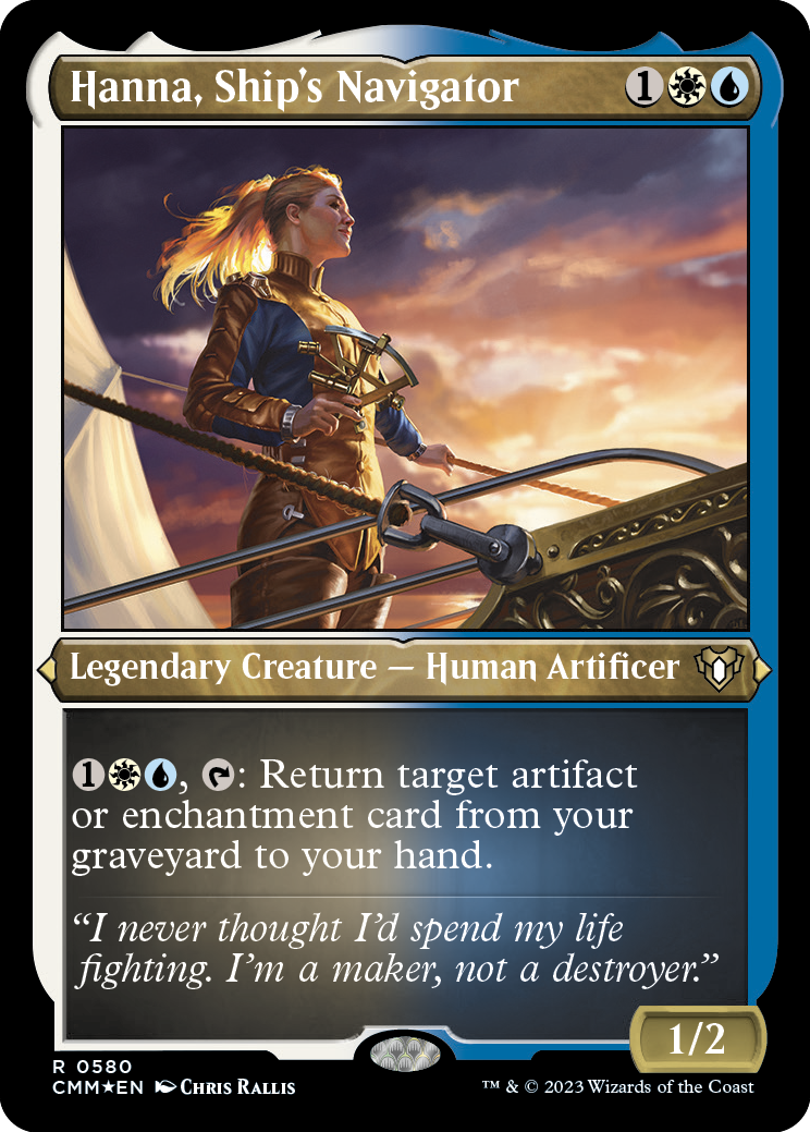 Hanna, Ship's Navigator (Foil Etched) [Commander Masters] | Mindsight Gaming