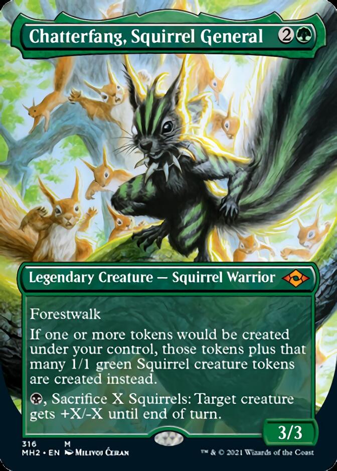 Chatterfang, Squirrel General (Borderless Alternate Art) [Modern Horizons 2] | Mindsight Gaming