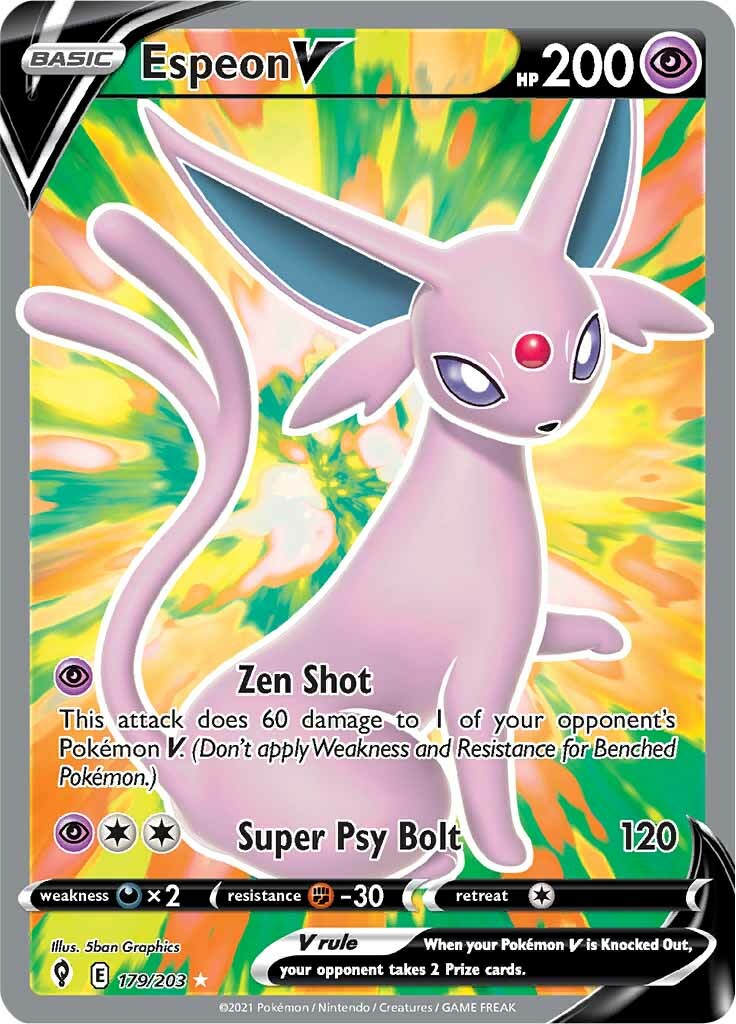 Espeon V (179/203) [Sword & Shield: Evolving Skies] | Mindsight Gaming