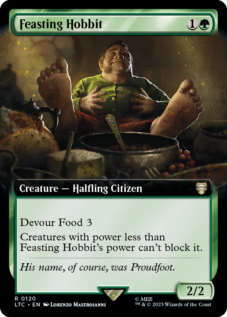 Feasting Hobbit (Extended Art) [The Lord of the Rings: Tales of Middle-Earth Commander] | Mindsight Gaming