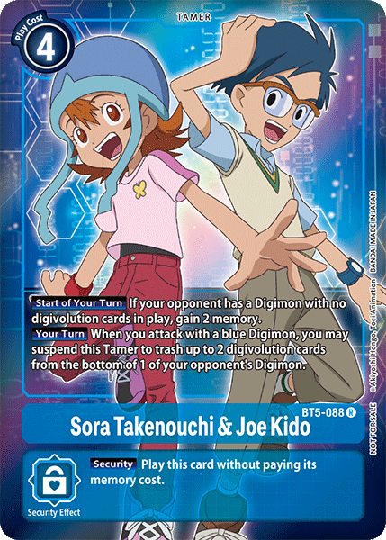 Sora Takenouchi & Joe Kido [BT5-088] (Buy-A-Box Promo) [Battle of Omni Promos] | Mindsight Gaming