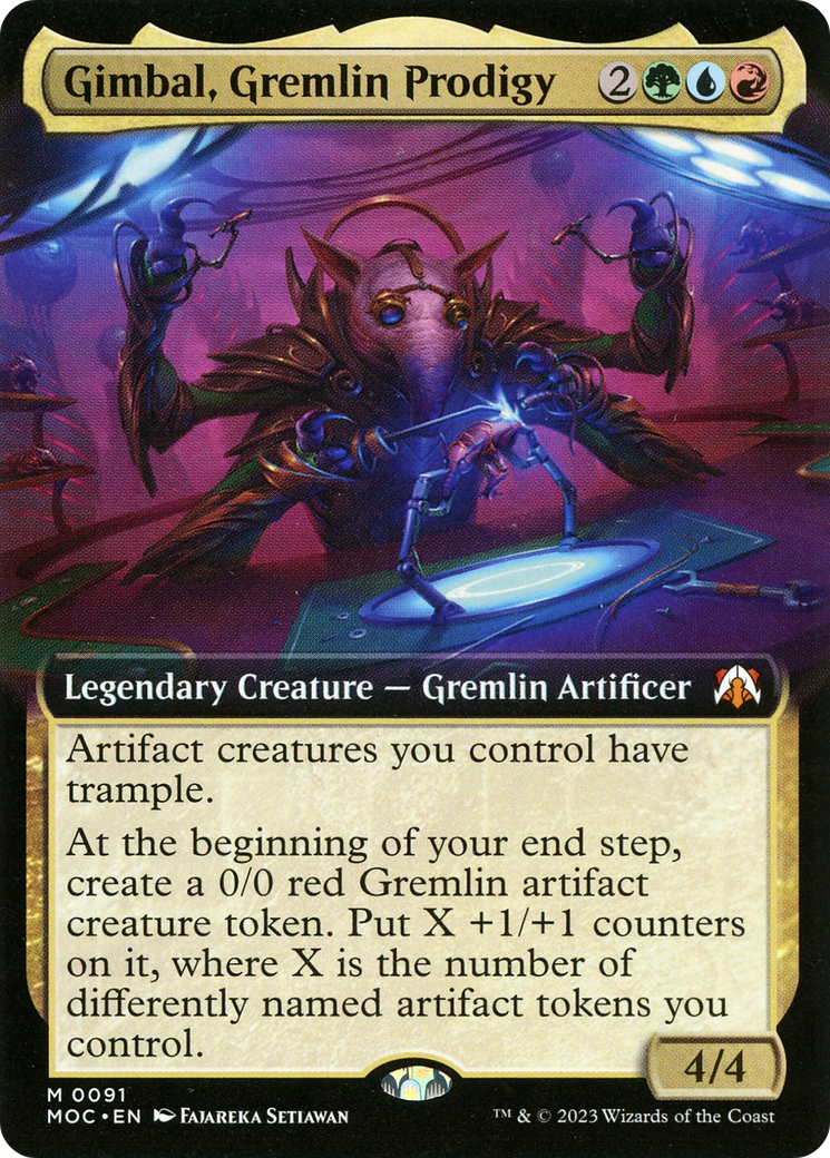 Gimbal, Gremlin Prodigy (Extended Art) [March of the Machine Commander] | Mindsight Gaming