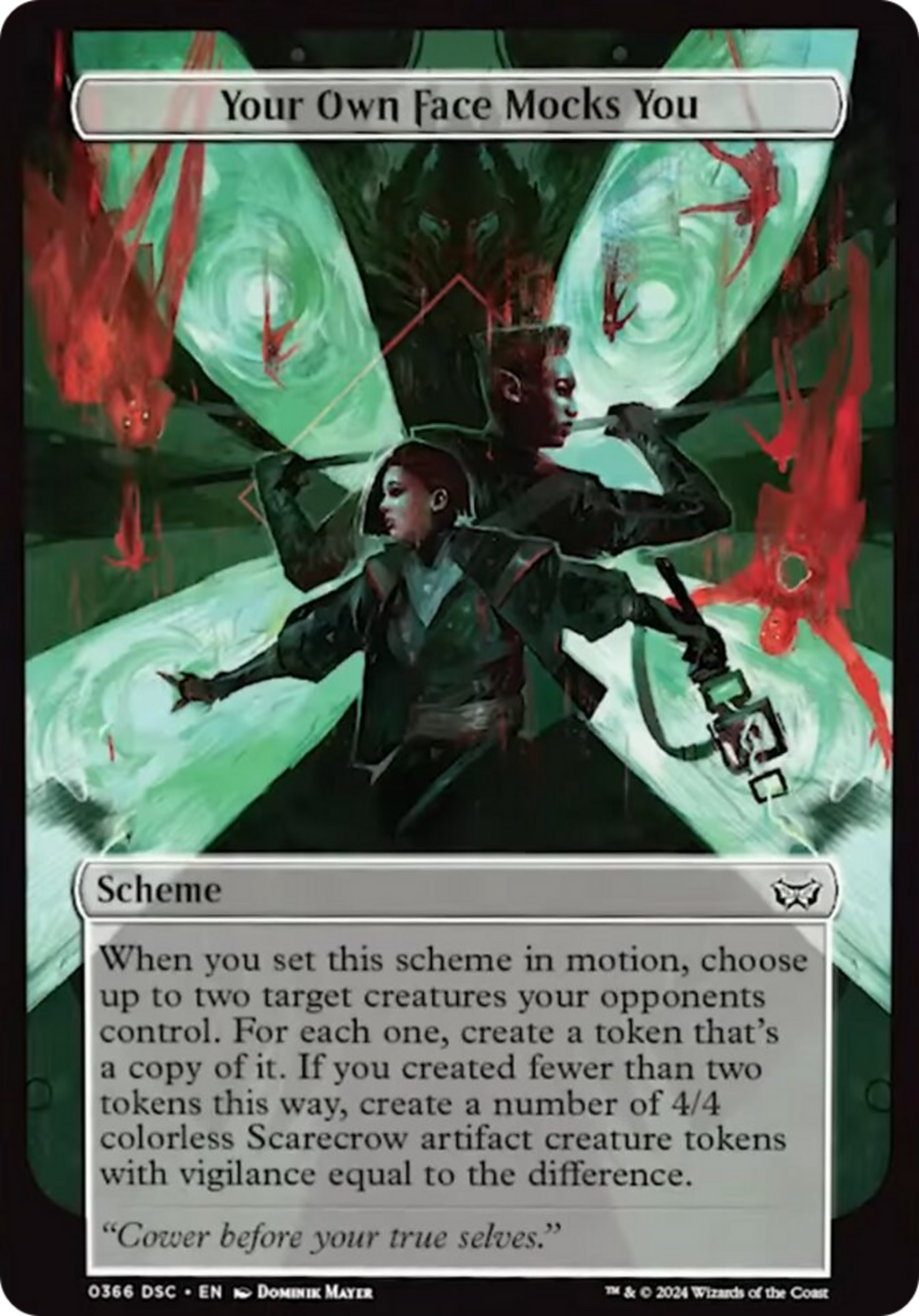 Your Own Face Mocks You (Full Art) [Duskmourn: House of Horror Commander] | Mindsight Gaming