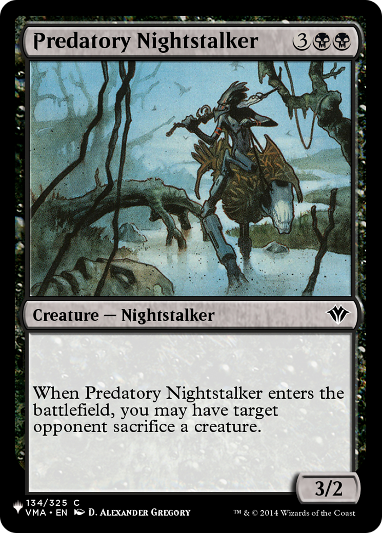 Predatory Nightstalker [The List Reprints] | Mindsight Gaming