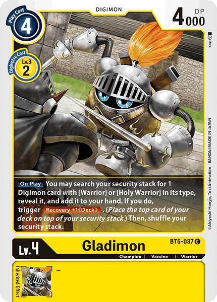 Gladimon [BT5-037] [Battle of Omni] | Mindsight Gaming