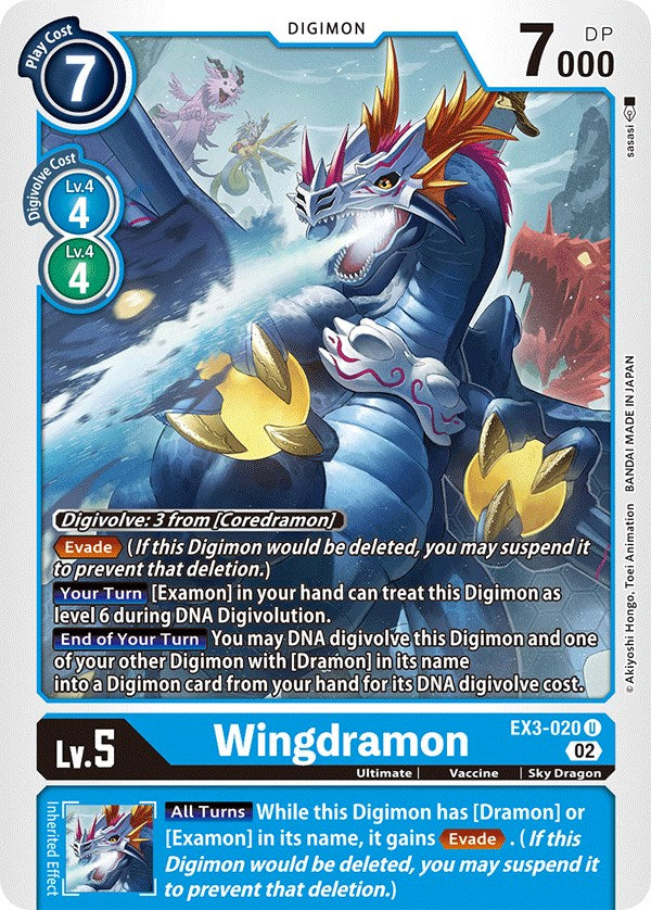 Wingdramon [EX3-020] [Draconic Roar] | Mindsight Gaming