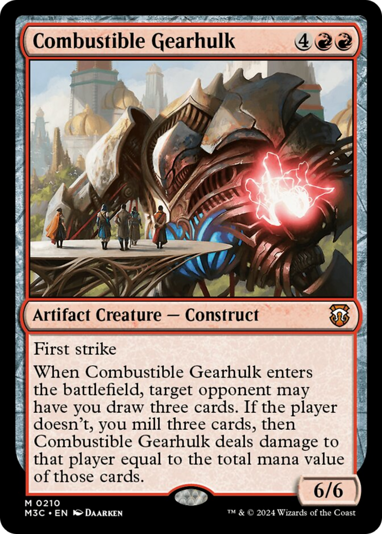 Combustible Gearhulk (Ripple Foil) [Modern Horizons 3 Commander] | Mindsight Gaming