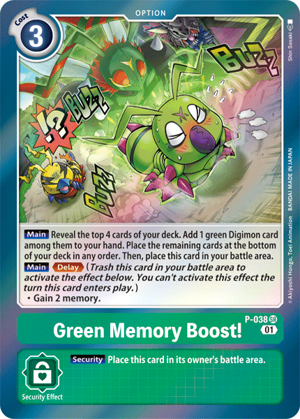 Green Memory Boost! [P-038] [Promotional Cards] | Mindsight Gaming