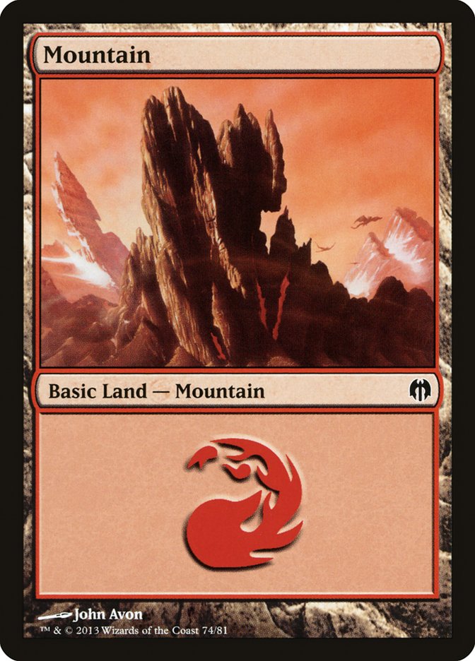 Mountain (74) [Duel Decks: Heroes vs. Monsters] | Mindsight Gaming