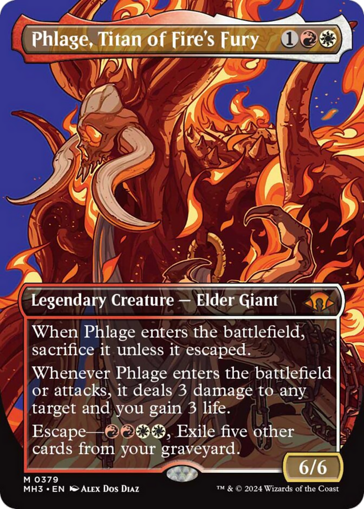 Phlage, Titan of Fire's Fury (Borderless) [Modern Horizons 3] | Mindsight Gaming