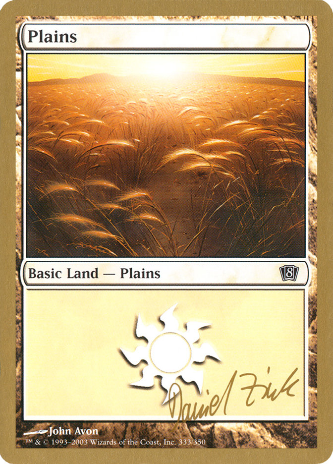 Plains (dz333) (Daniel Zink) [World Championship Decks 2003] | Mindsight Gaming