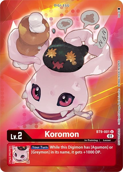 Koromon [BT9-001] (Alternative Art - Box Topper) [X Record] | Mindsight Gaming