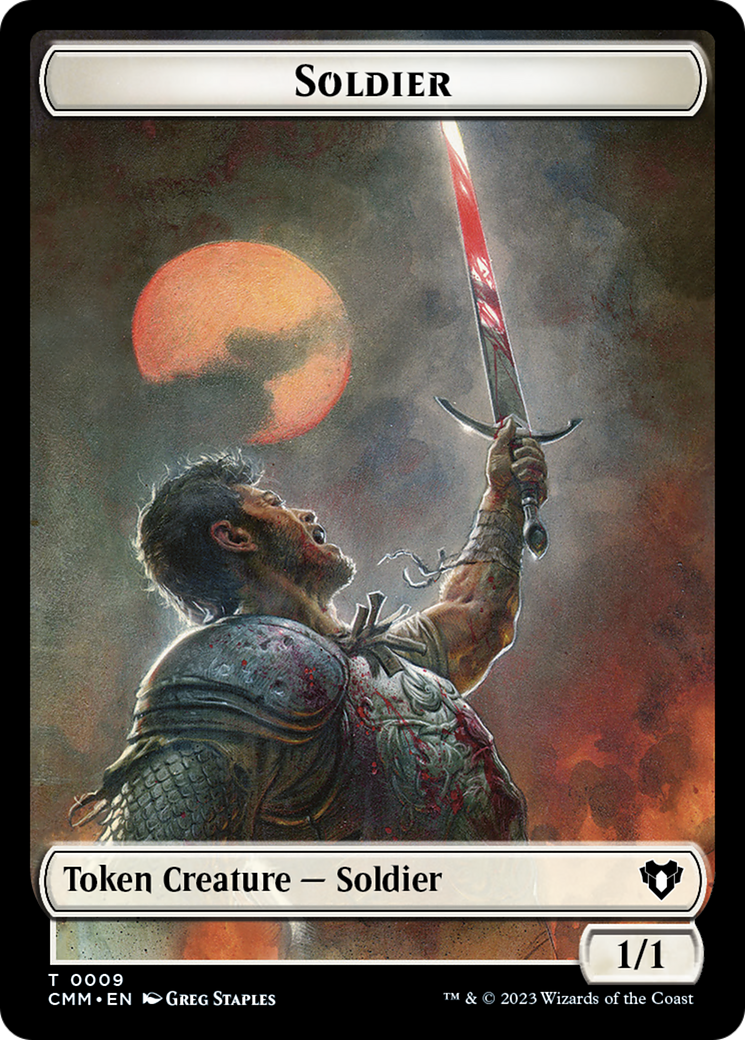 Soldier Token [Commander Masters Tokens] | Mindsight Gaming