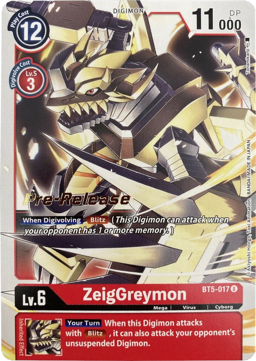 ZeigGreymon [BT5-017] [Battle of Omni Pre-Release Promos] | Mindsight Gaming