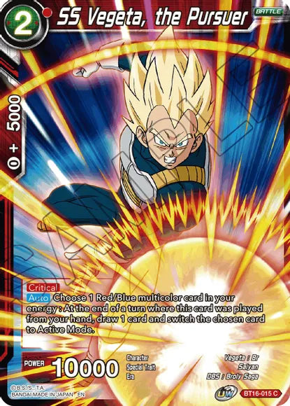 SS Vegeta, the Pursuer (BT16-015) [Realm of the Gods] | Mindsight Gaming