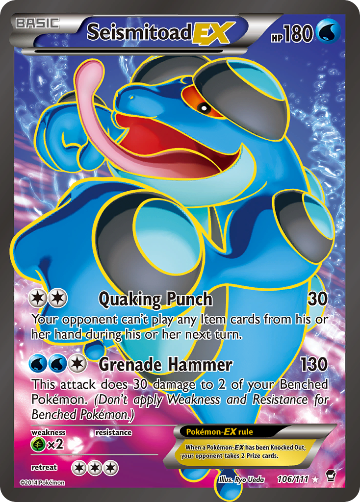 Seismitoad EX (106/111) [XY: Furious Fists] | Mindsight Gaming