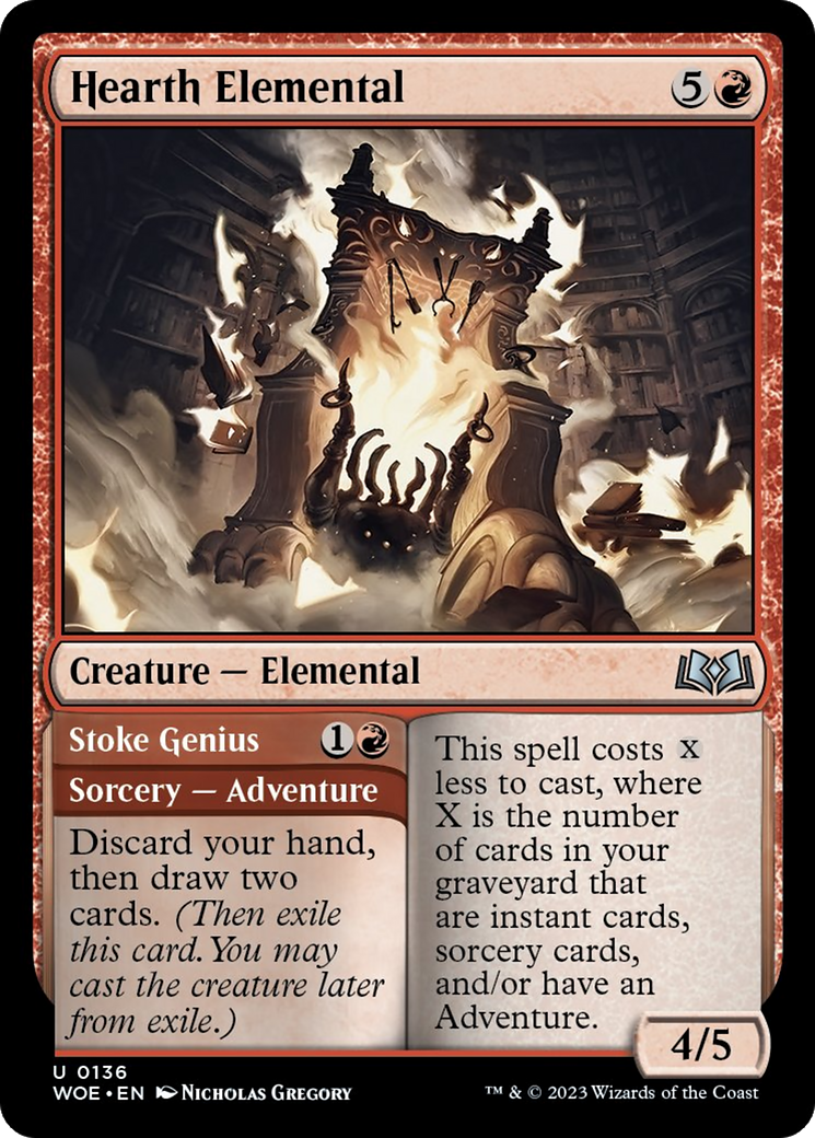 Hearth Elemental // Stoke Genius [Wilds of Eldraine] | Mindsight Gaming