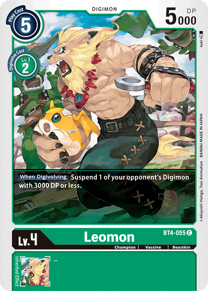 Leomon [BT4-055] [Great Legend] | Mindsight Gaming