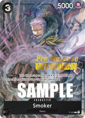 Smoker (Pre-Release) [Winner] [One Piece Promotion Cards] | Mindsight Gaming