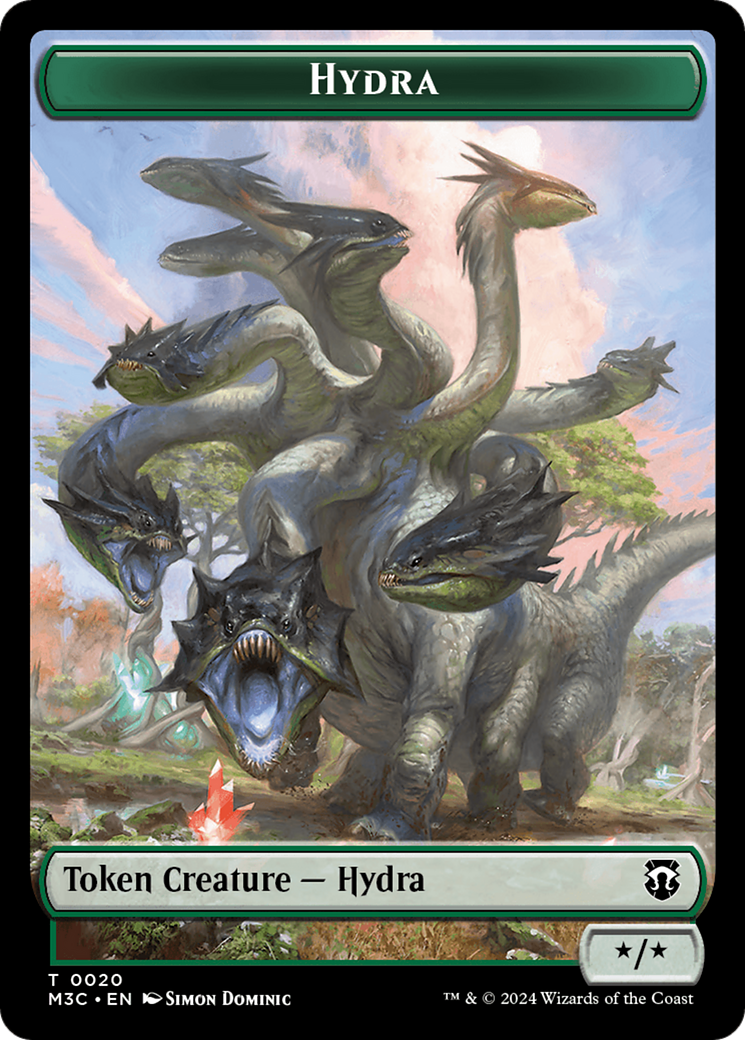 Hydra (Ripple Foil) // Boar Double-Sided Token [Modern Horizons 3 Commander Tokens] | Mindsight Gaming