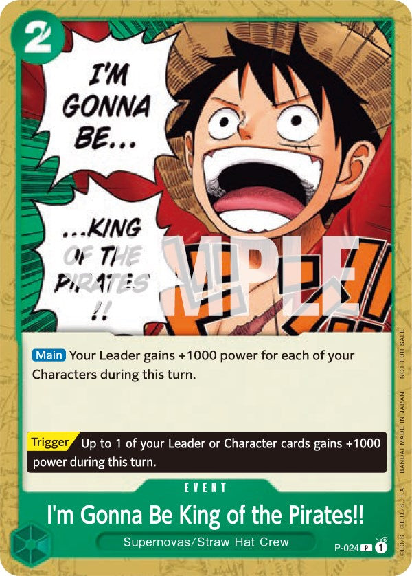 I'm Gonna Be King of the Pirates!! [One Piece Promotion Cards] | Mindsight Gaming