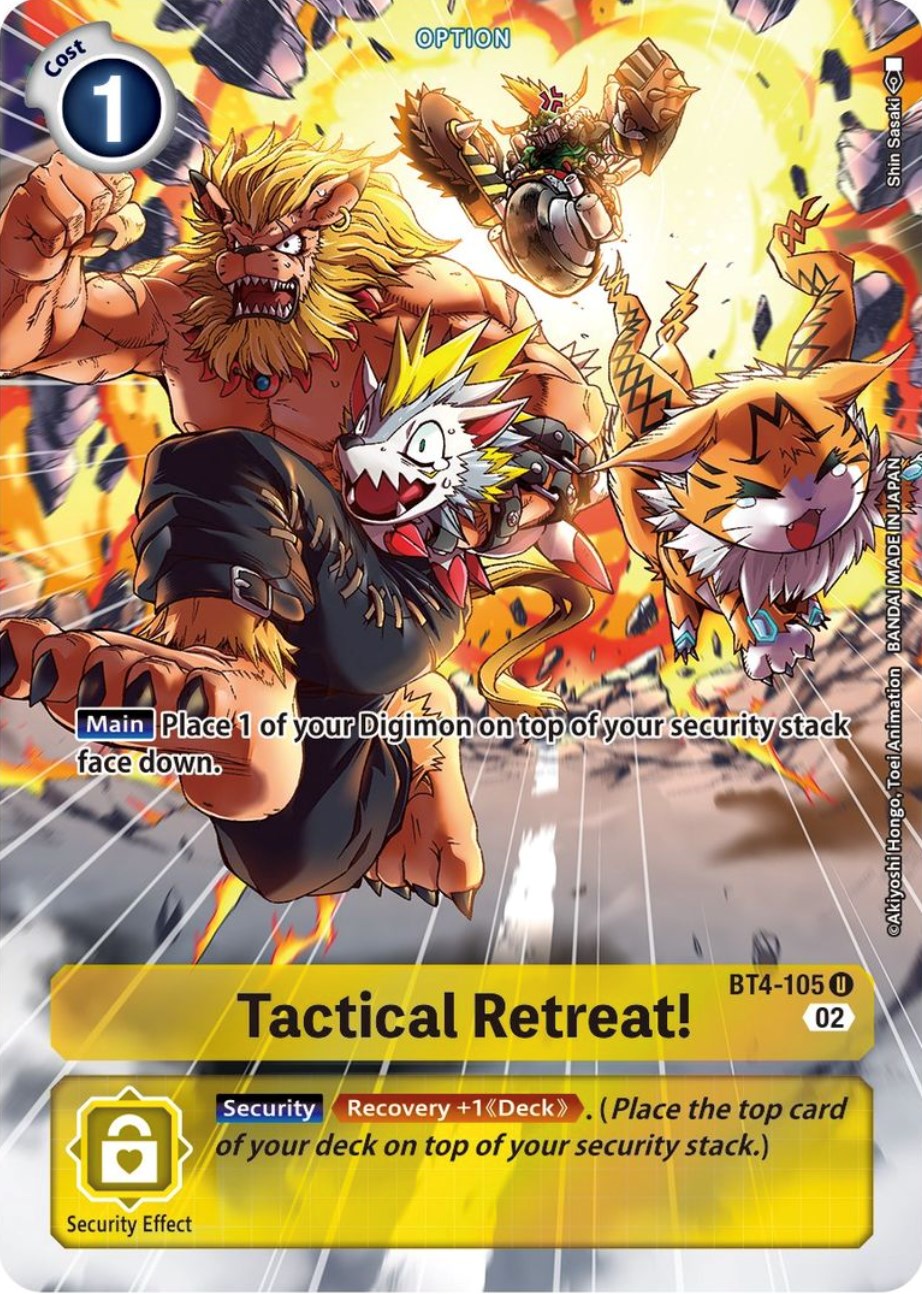 Tactical Retreat! [BT4-105] (Alternate Art) [Starter Deck: Beelzemon Advanced Deck Set] | Mindsight Gaming