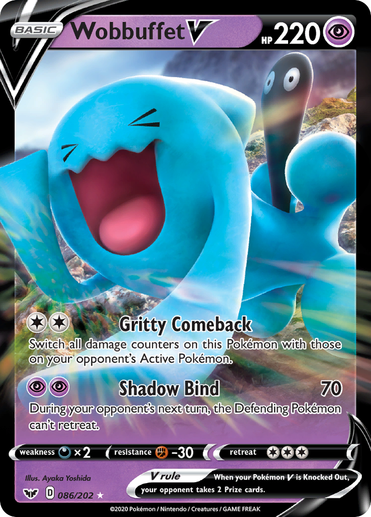 Wobbuffet V (086/202) [Sword & Shield: Base Set] | Mindsight Gaming