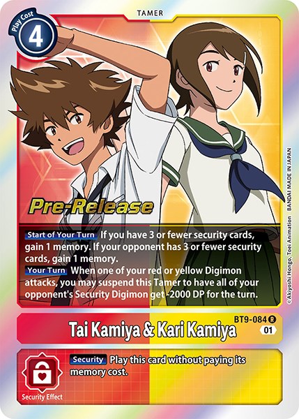 Tai Kamiya & Kari Kamiya [BT9-084] [X Record Pre-Release Promos] | Mindsight Gaming