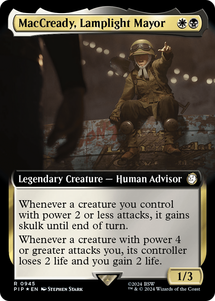 MacCready, Lamplight Mayor (Extended Art) (Surge Foil) [Fallout] | Mindsight Gaming