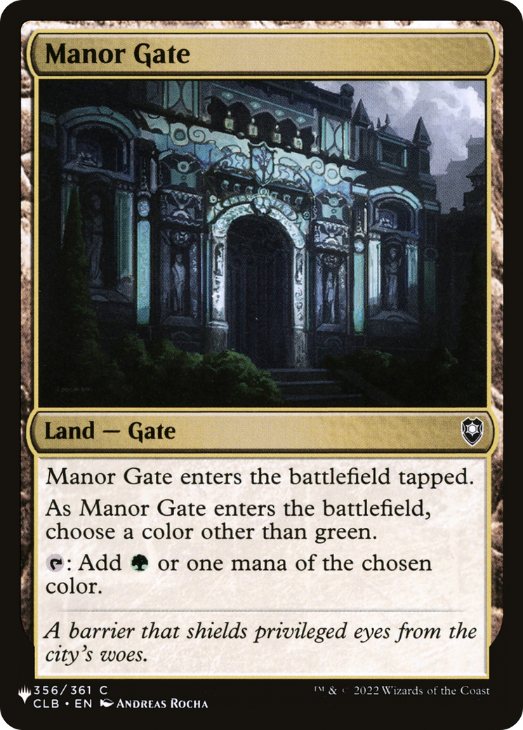 Manor Gate [The List] | Mindsight Gaming