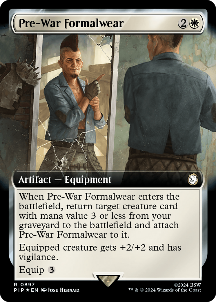 Pre-War Formalwear (Extended Art) (Surge Foil) [Fallout] | Mindsight Gaming