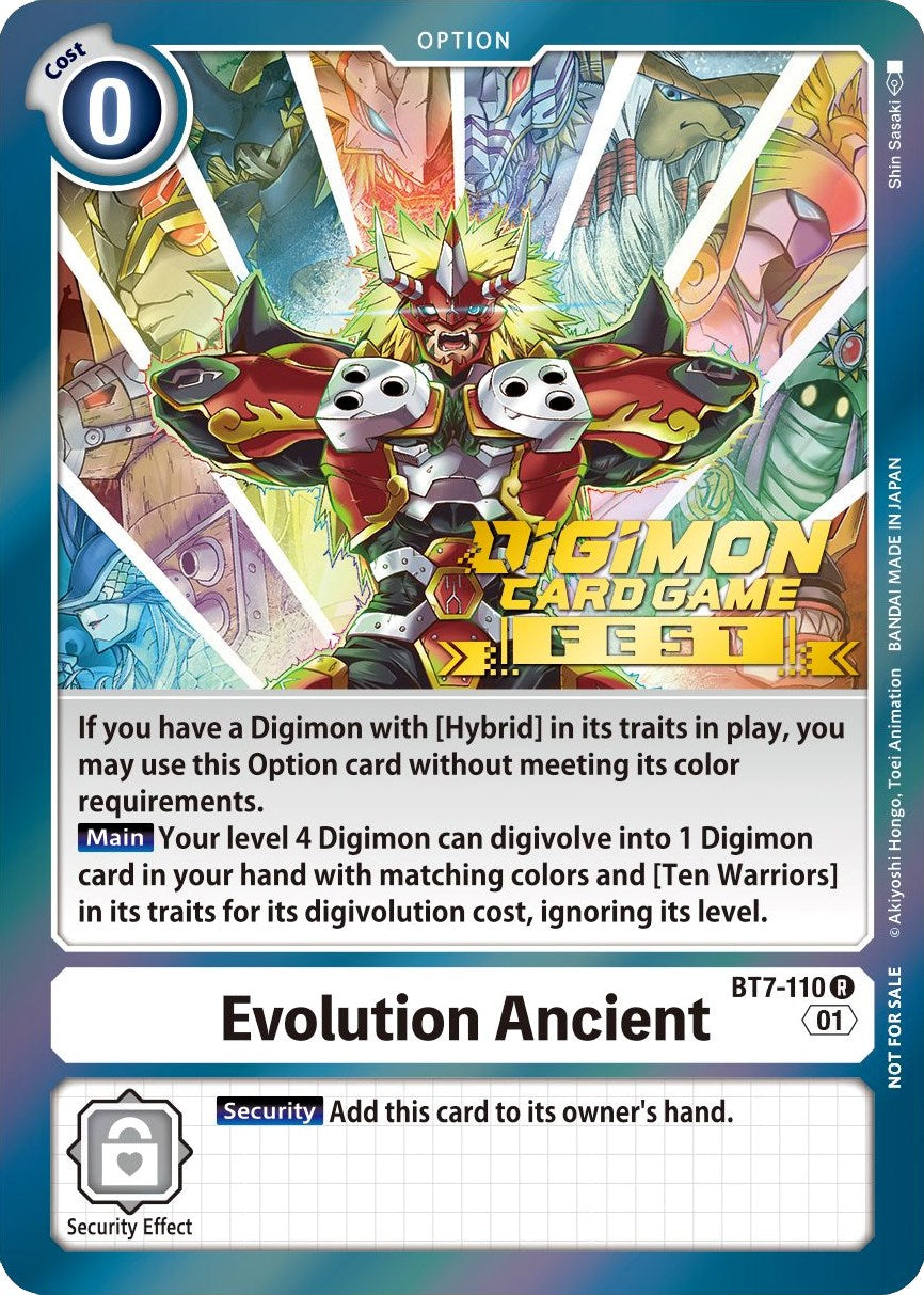 Evolution Ancient [BT7-110] (Digimon Card Game Fest 2022) [Next Adventure Promos] | Mindsight Gaming