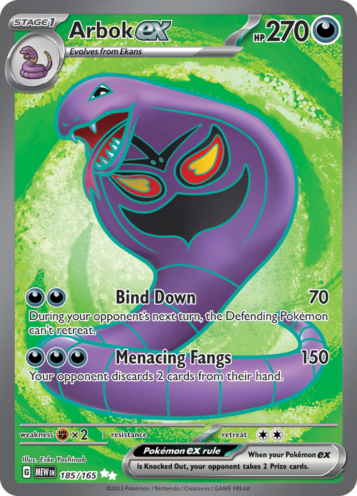 Arbok ex (185/165) [Scarlet & Violet 151] | Mindsight Gaming