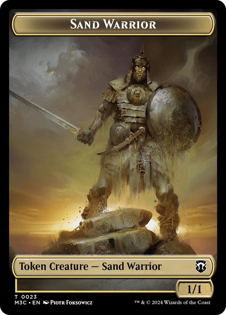 Marit Lage (Ripple Foil) // Sand Warrior Double-Sided Token [Modern Horizons 3 Commander Tokens] | Mindsight Gaming