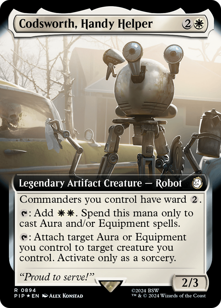 Codsworth, Handy Helper (Extended Art) (Surge Foil) [Fallout] | Mindsight Gaming