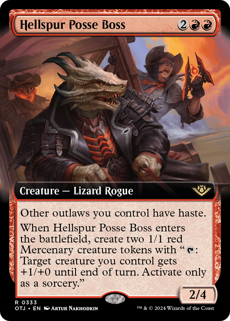 Hellspur Posse Boss (Extended Art) [Outlaws of Thunder Junction] | Mindsight Gaming