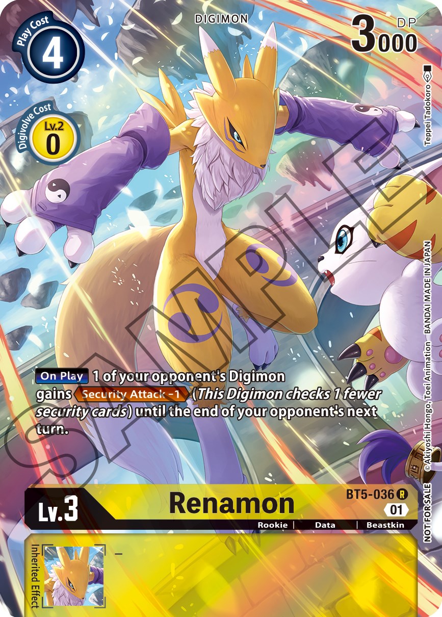 Renamon [BT5-036] (Tamer's Card Set 1) [Battle of Omni Promos] | Mindsight Gaming