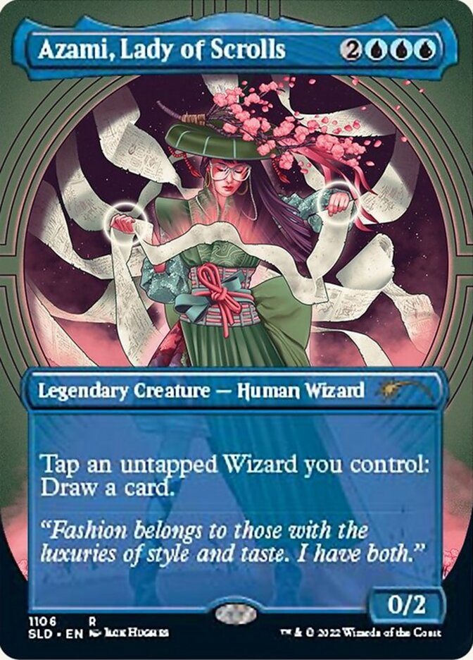 Azami, Lady of Scrolls (Borderless) [Secret Lair Drop Series] | Mindsight Gaming