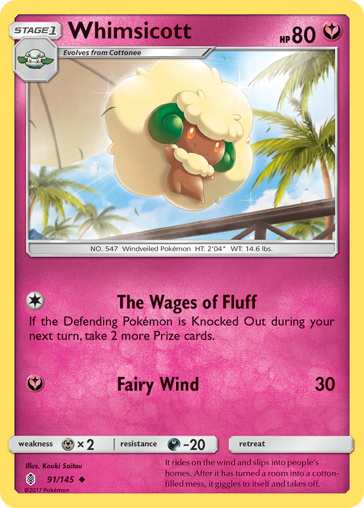 Whimsicott (91/145) [Sun & Moon: Guardians Rising] | Mindsight Gaming