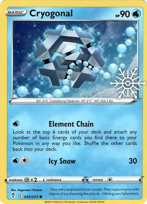 Cryogonal (043/203) (Holiday Calendar) [Sword & Shield: Evolving Skies] | Mindsight Gaming