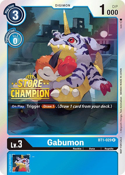 Gabumon [BT1-029] (Store Champion) [Release Special Booster Promos] | Mindsight Gaming