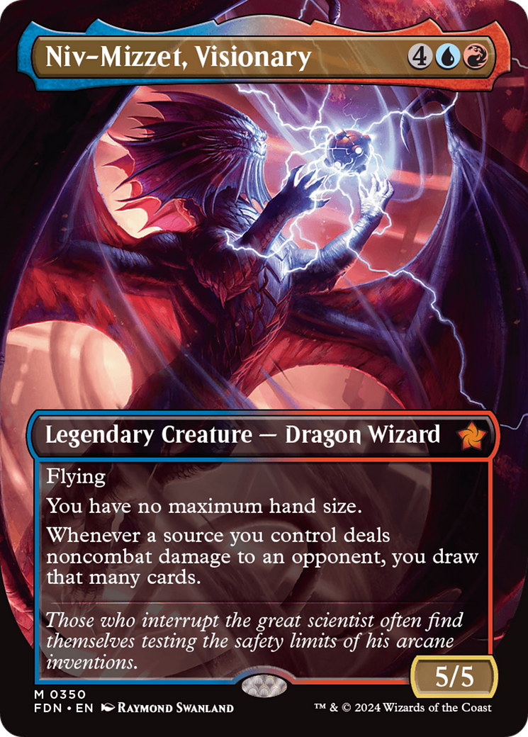 Niv-Mizzet, Visionary (Borderless) [Foundations] | Mindsight Gaming