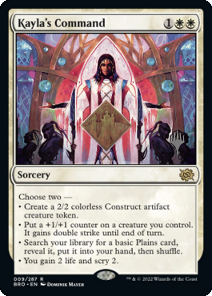 Kayla's Command (Promo Pack) [The Brothers' War Promos] | Mindsight Gaming