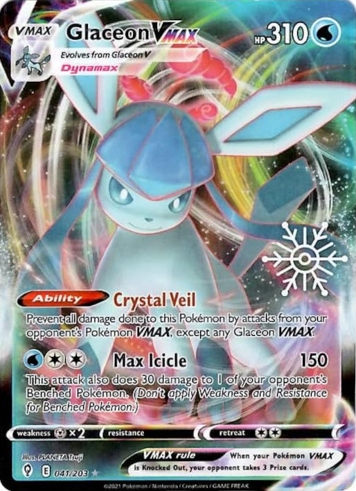 Glaceon VMAX (041/203) (Holiday Calendar) [Sword & Shield: Evolving Skies] | Mindsight Gaming