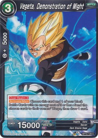 Vegeta, Demonstration of Might (BT10-129) [Rise of the Unison Warrior 2nd Edition] | Mindsight Gaming